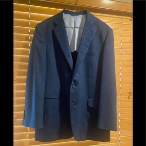 Navy Brooks Brothers blazer.